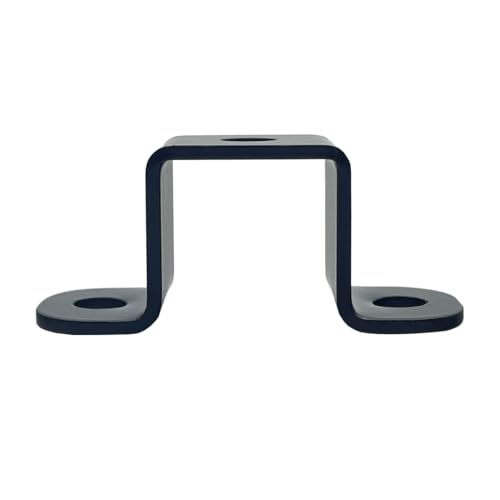 Image of 6 PCS 1x1 inch Square Pipe Tube Strap Clamps,1 inch metal u shaped bracket, steel u clamp bracket for mounting,Black