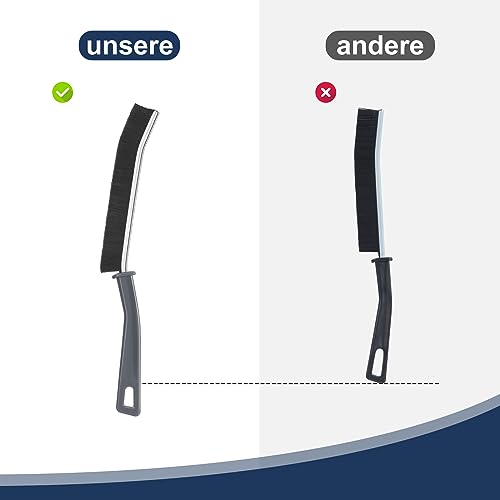 Kiemeu 3 Stücke Fugenbürste für Bad Schrubber mit Harte Borsten Fensterrillen Reinigungsbürste schmal Spaltreinigungsbürste Multifunktionale Bürste