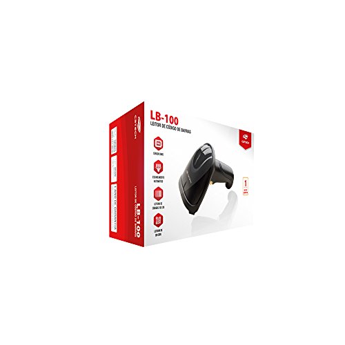 Leitor de Código de Barras C3Tech LB-100BK CMOS Preto - Ergonômico Automático USB Sensor CMOS 1D/2D