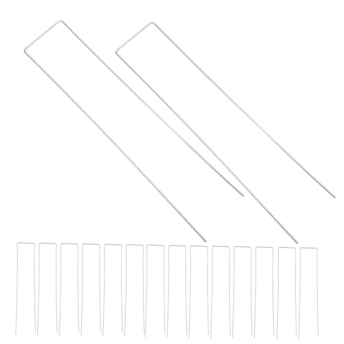 TOYANDONA 50piezas Jardinería Arreglando Clavos Estacas De Jardín y Clavos Forma para Fijar El Suelo Césped y Jardín Galvanizados