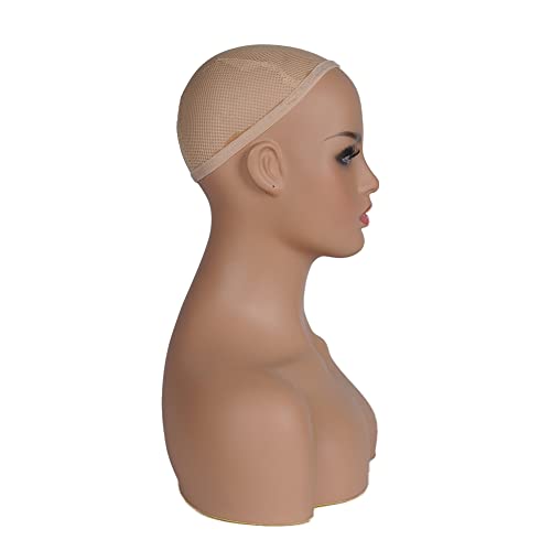 L7 Mannequin Realistic Mannequin Head with Shoulders Plastic mannequin