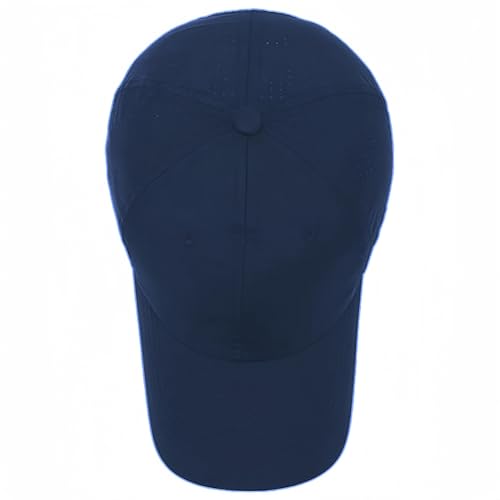 Image of Quick Dry Fit Baseball Cap - Water Repellent Sun Hat for Fishing, Running, Hiking, Golf, Surfing, Sailing, Boating