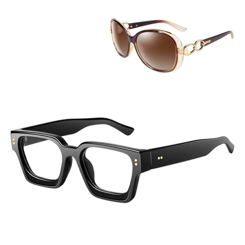 Sunier Fashion Oversized Thick Square Fake Glasses