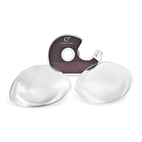 Chilled Panda Silicone Bra Inserts - Silicone Gel Sports Bra Inserts Includes Body Tape, Bra Pads Inserts, Breast Cleavage Enhancers