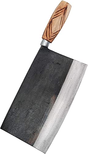 Kitory Chinese Traditional Handmade Knife Forged Carbon Steel Cleaver 7.5" For Vegetable And Unfronzen Meat Chinese Chefs Knife D3 #TOP3