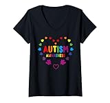Photo Gallery donna world autism awareness 2 april autism cute autistic maglietta con collo a v Photo Gallery donna world autism awareness 2 april autism cute autistic maglietta con collo a v