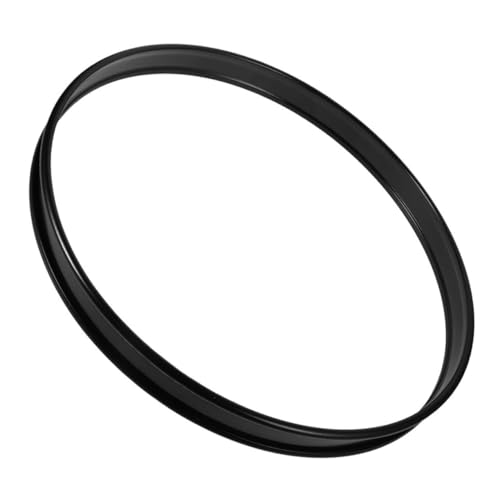 DECOMELODY 黒スネアドラムリング アイアン製 取り付け簡単 安定性抜群 多様な音楽スル対応 ドラムアクセサリー バスドラムホープガード プロ