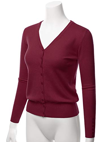 Image of LALABEE Women's V-Neck Long Sleeve Button Down Sweater Cardigan Soft Knit(S-XXL)