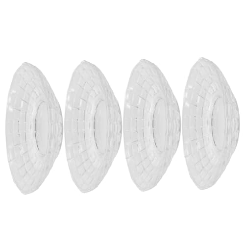 LEDMOMO 4個 ガラス製スナック小皿 耐久性と軽量性を備 透明デザート皿 中華風食器 フルーツ菓子盛り付け用 パーティーやイベントに