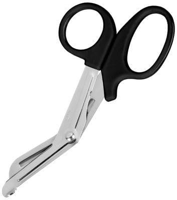 Lot de 2 Ciseaux Médicaux Jesco, Cisailles Acier Inoxydable pour Bandage et Urgence, Gris