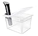 Everie Sous Vide Container 12 Quarts with Universal Collapsible Hinged Lid, Compatible with All Anova Models, Joule, Wancle, Instant Pot and Other Cookers, EVC-TY-PP