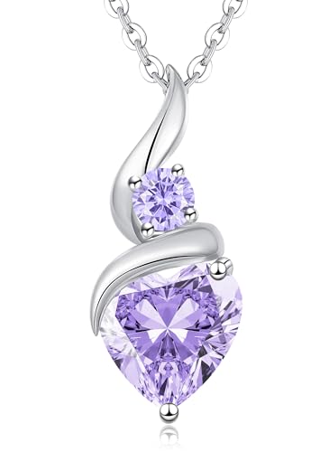 LOUISA SECRET Collier Femme Infinite Coeur Pendentif En Argent 925 Sterling Ou Laiton Plaqué Or Rose, Anniversaire Pierre Coeur Collier Femme Cadeau de Saint Valentin, Petite Amie