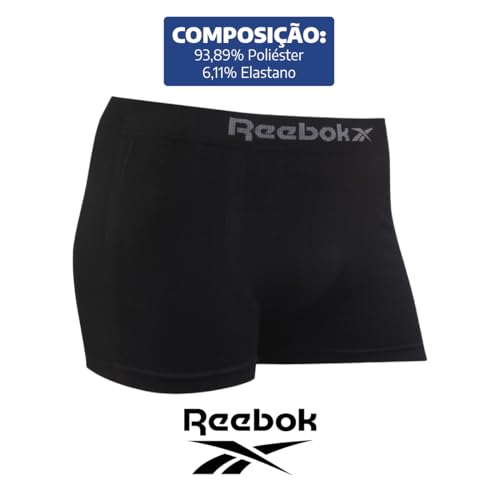 Kit 12 Cuecas Boxer Reebok Masculinas Microfibra Classic Sortida