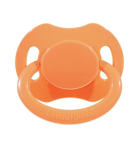 Landofgenie Chupete para Adulto Bigshield Tamaño Adulto Chupete-Forma ósea Naranja Landofgenie Chupete para Adulto Bigshield Tamaño Adulto Chupete-Forma ósea Naranja