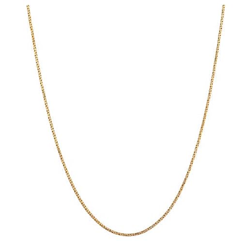 Kuzzoi Exklusiv 925 silver herr halskedja, rund dragsko, herrkedja silver förgyllt (2 mm), gyllene massiv silverkedja för män utan hänge, vridet utseende, längd 55