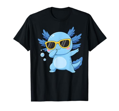 Funny Cool Axolotl Dabbing Kawaii Pet Lover Meme T-Shirt
