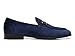 Erphpre Paul Men's Loafers Navy Velvet Shoes of Fashion Gold Buckle Smoking Penny Wedding Party Shoes US 10