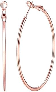 70mm Rose Gold Large Hoop Earrings For Womens Girls Stainless Steel Huggie Hoops Hypoallergenic for Sensitive Ears