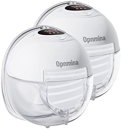 Wearable Breast Pump,Opnmina Hands Free Breast Pump,3 Modes & 12 Levels, Electric Breast Pump,Breastfeeding for Mom,Double Wireless Portable Breast Pump with LCD Display,24mm,2 Pack