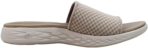 Skechers Women's On-The- Go 600-Nitto Slide Sandal, Natural, 11 M US