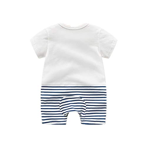 ALLAIBB Baby-Jungen Spieler, Babykleidung aus Bio-Baumwolle Baby Strampler Jungen Mädchen als Polo-Shirt Kurze Hose oder Sommer-Strampler