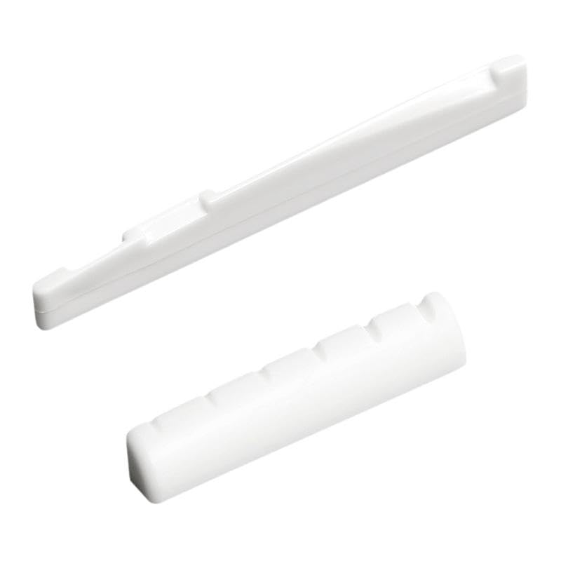 Garende Guitar Nut Saddle Upper Lower, Easy to Install Guitar String Nut Bridge Set for Classical ccessories, white