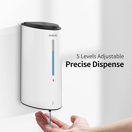 Aike Wall Mount Commercial Automatic Soap Dispenser White Large Capacity 28Oz/850Ml #TOP3
