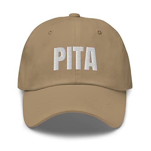 PITA Father's Day Hat Father in Hindi India Dad Cap Embroidered Dad Hat Baseball Cap Adjustable Strap Khaki