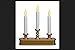 Good Tidings LED 3-Tier Window Christmas Candle Holder with Sensor, Antique Finish