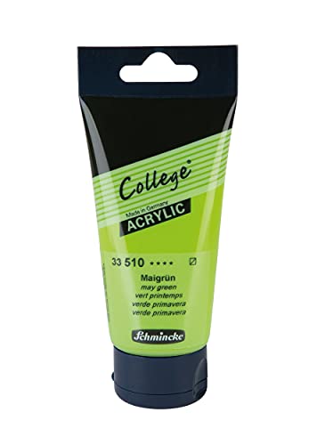 Schmincke - College Acrylic, Maigrün in 75 ml-Tube, 33510013, Acrylfarbe mit Künstler-Pigmenten in hoher Konzentration, deckend und lasierend, lichtecht, seidenmatt Schmincke - College Acrylic, Maigrün in 75 ml-Tube, 33510013, Acrylfarbe mit Künstler-Pigmenten in hoher Konzentration, deckend und lasierend, lichtecht, seidenmatt