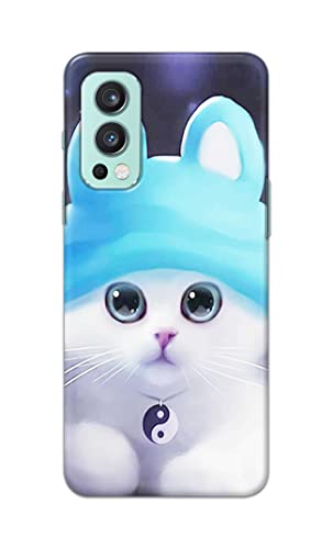 Image of Chinese Cutie Kitten Cat Big Eyes Lovely Girl Ears Hard Back Case Cover for OnePlus Nord 2 (5G) Back Cover -(J5) VNS2221