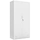 DWVO Aktenschrank mit 4 Verstellbaren Regalen, Metallschrank Abschließbar, Büroschrank, Stahl-Aufbewahrungsschrank, Metallschrank, Garage, Büro, Abstellraum, Weiß, 180x90x45 cm