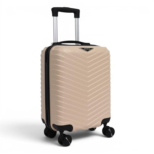 STRAVIA – Vic – Valise Cabine Small 45 cm – Bagage à Main Avion – ABS légère et résistante – Serrure à Code sécurisée – 4 Roues Double Ultra fluides – Rose Gold – 46 x 32 x 20 cm – vue 2