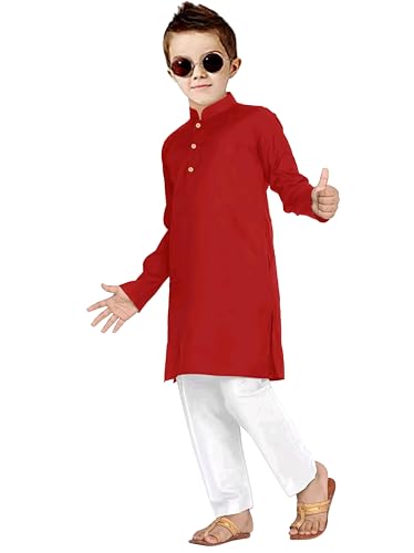 Image of Trustous Ethnic Wear Boys's Cotton Kurta Pyjama Sets