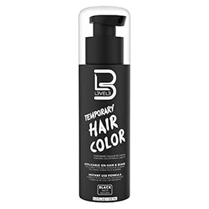 L3 – Temporary Beard Color – Full Beard in Minutes – Easy to Apply and No Mixing Required – Level 3 Natural Looking Black Dye