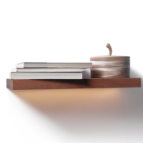Ou Jia Feng Solid Wood Floating Shelves Natural Wooden Showcase