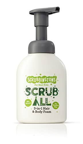 Scrubbingtons Scrub All Childrens 3 in 1 Shampoo, Conditioner and Body Wash Foam, Foam Body Wash for Kids, Kids Shampoo and Conditioner, Suitable for Sensitive Skin 4 x 200ml - Image 3