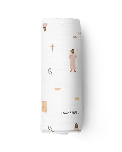 Image of Be A Heart Christian Catholic Baby Swaddle Receiving Blanket (Jesus)