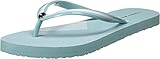  Tommy Hilfiger Damen Flat Beach Stripe Print T-Spangen Sandalen, Blau (Aqua Haze 447), 41 EU
