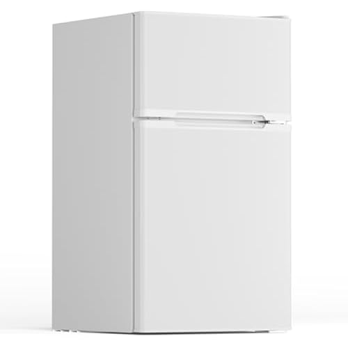Electactic 3.1 Cu.Ft Mini Fridge with Freezer for Bedroom Office, White