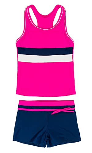 Image of Little Girls' Summer Swimwear Two Piece Boyshort Tankini Kids Swimsuit
