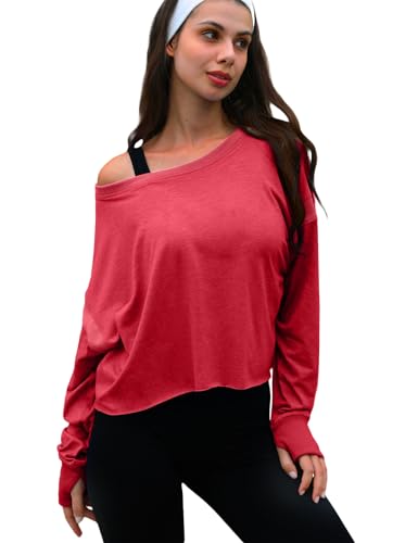 Image of UNIANKIYA Open Back Workout Tops for Women Long Sleeve Cropped Athletic Clothes Gym Running Yoga Low Impact Sports T Shirts