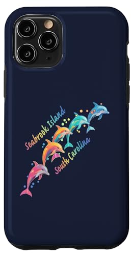 Dolphin Lover Seabrook Island SC Family Beach Vacanza Custodia per iPhone 11 Pro