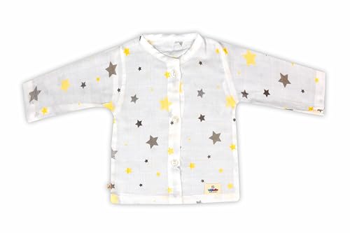 Image of Organic Cotton Muslin Full-Sleeve Jhabla Set for Newborn Boys & Girls Comfortable Baby Clothes - Pack of 4