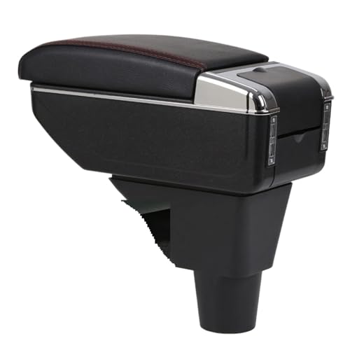Apoyabrazos para C3 para C4 para Cactus Reposabrazos Coche Caja Consola Central Central Contenido Tienda Productos Almacenamiento Accesorio(Single Black Red)
