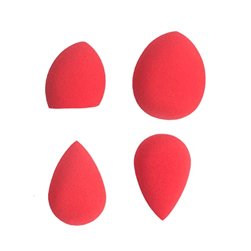 Image of PAC Mini Sponge Set (Water Drop, Egg, Olive Cut) (Red) (4 Pc)