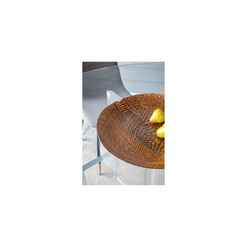 Plato base decorativo de vidrio Maykoosh 19 pulgadas miniatura 3