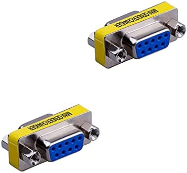 Paquete de 2 cables serie Rs232 9 pines DB9 hembra a hembraGender cambiador acoplador adaptador conector