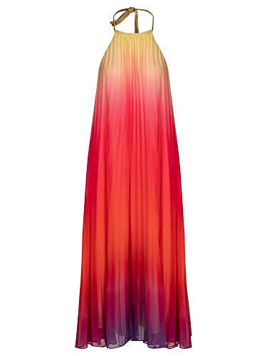 APART Fashion Langes Kleid Ombre plissiert, rot, L Cover