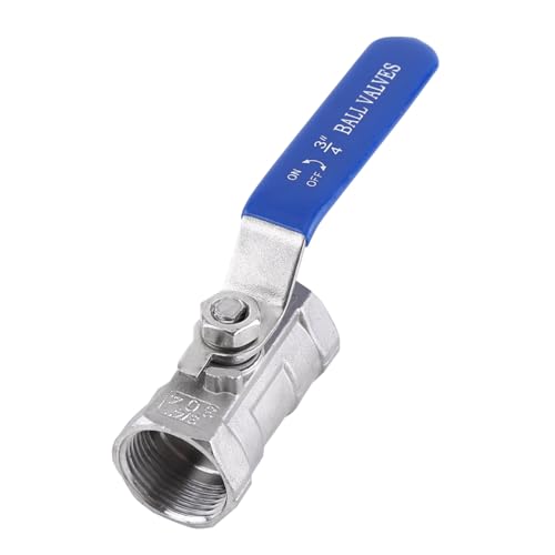 Haosie Ball Valve, Ball Valve Lever, Valve Shut Off Switch, 304 Stainless Steel, 3/4 BSP Female x Female, for Water